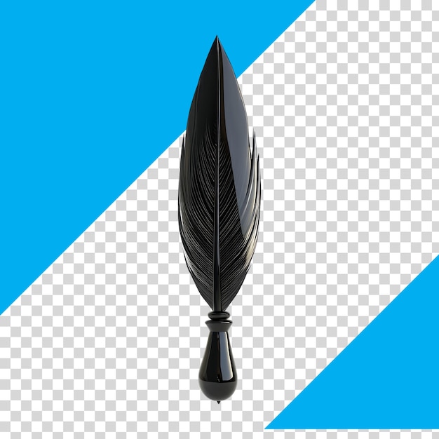 PSD black quill pen on a colorful background