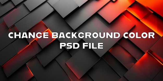 PSD a black and red background with squares of different sizes