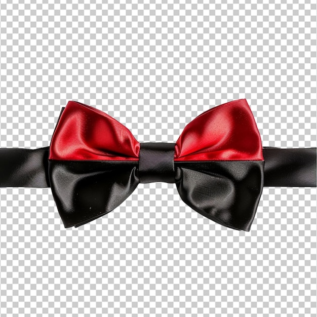 A black and red bow tie isolated on white background