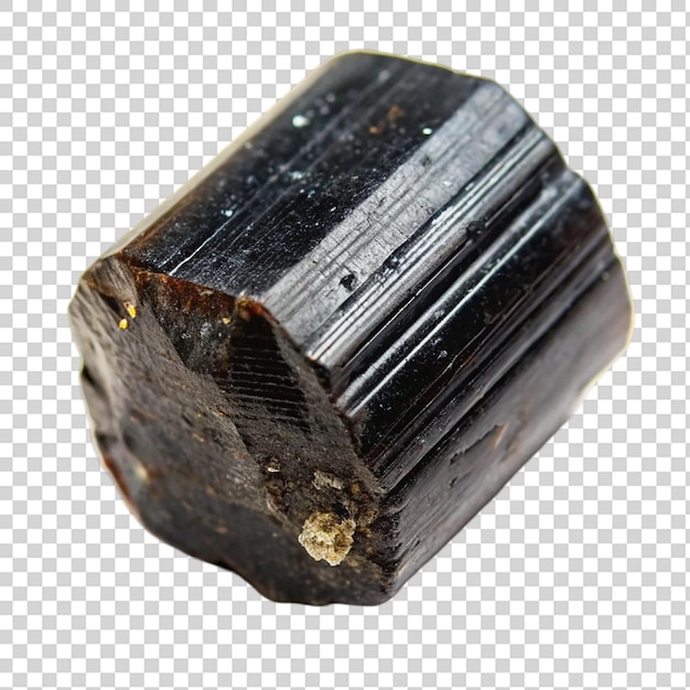 PSD a black rock with white spots on it on transparent background