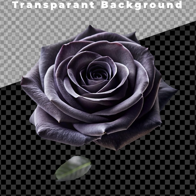 Black rose isolated on Transparent background