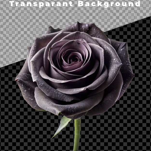 Black rose isolated on Transparent background