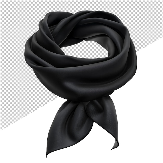 a black scarf with a bow on it is tied to a black ribbon