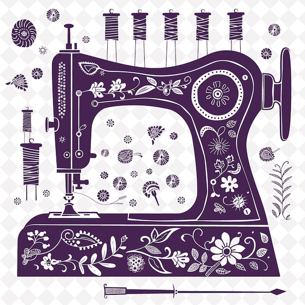 PSD a black sewing machine with the words quot the word quot on it