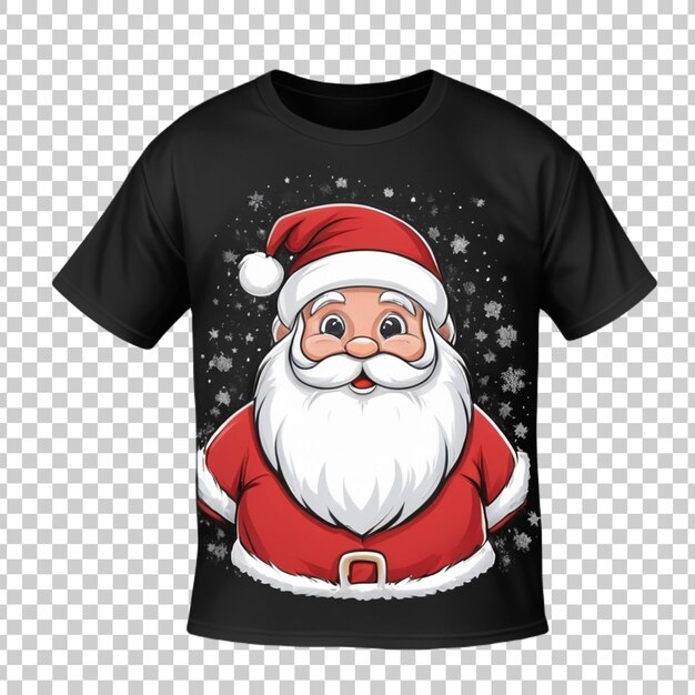 a black shirt with a santa claus on it