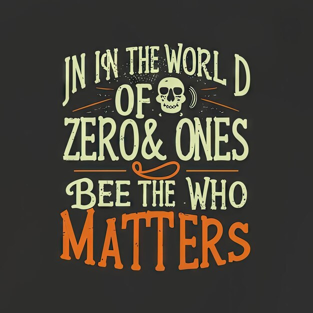 PSD a black shirt with a white and orange text that says quot im the world quot