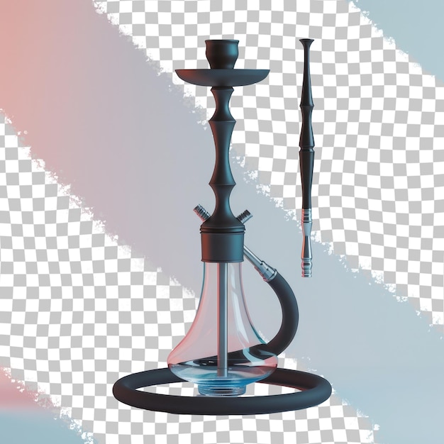 PSD a black and silver candelabra with a spoon in it