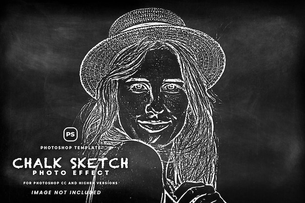 A black sketch picture that is on a blackboard