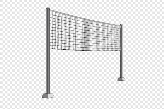 PSD black sports net isolated on a transparent background