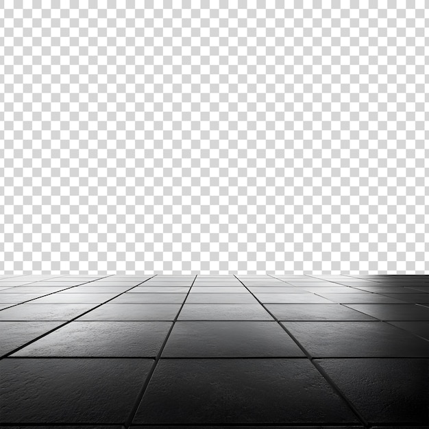 PSD a black stone floor with a white background