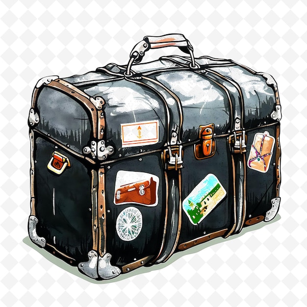 a black suitcase with a sticker on it that says quot i love you quot