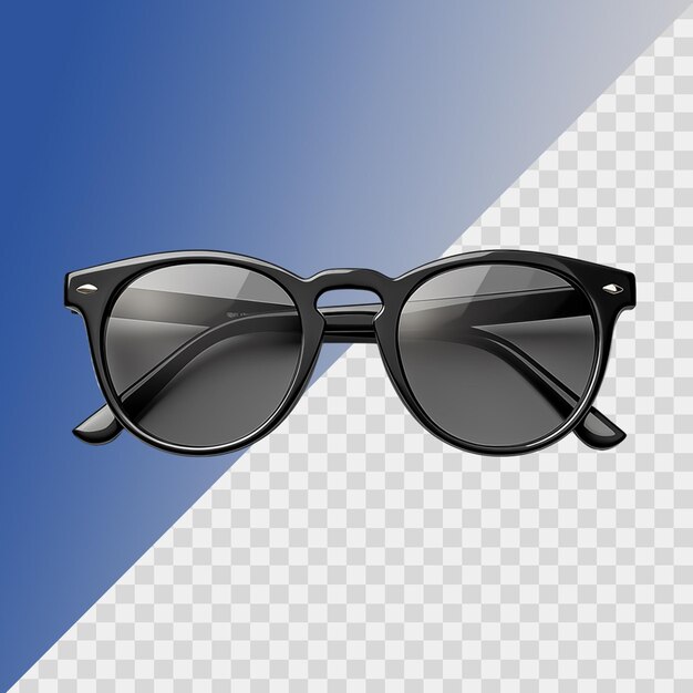 Black sunglasses isolated on transparent background