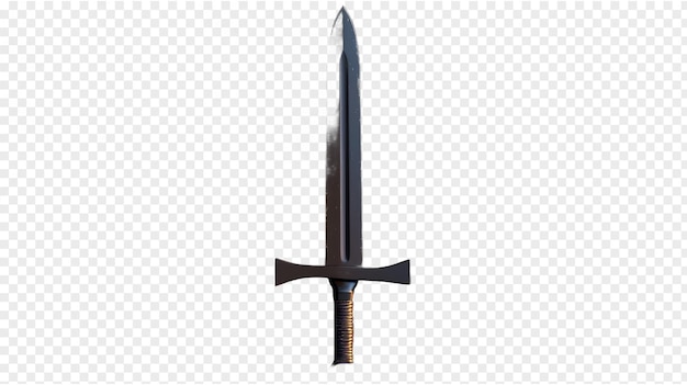 PSD a black sword with a black handle and a black handle