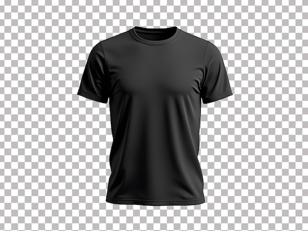 Black t shirt isolated on transparent background PSD Template