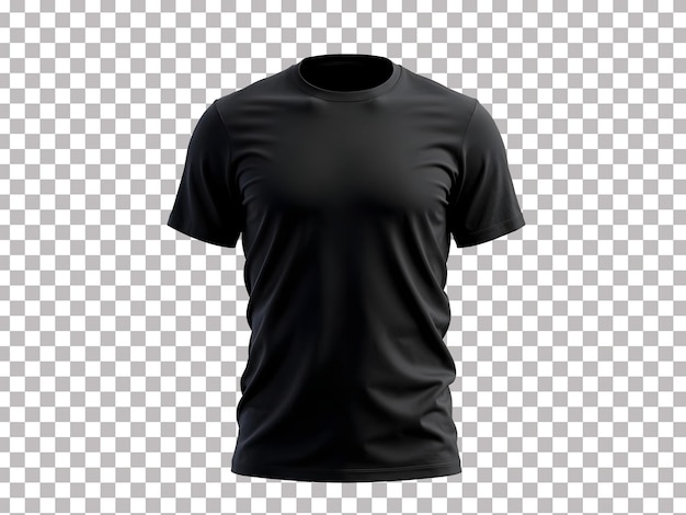 Black t shirt isolated on transparent background PSD Template