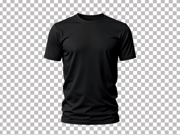 Black t shirt isolated on transparent background PSD Template