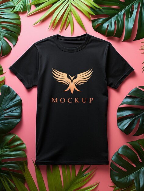 Black T shirt mockup design