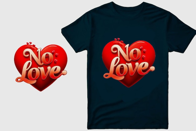 PSD a black t - shirt with the word love on it