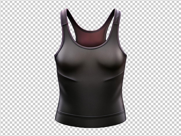 black tank top isolated on transparent background