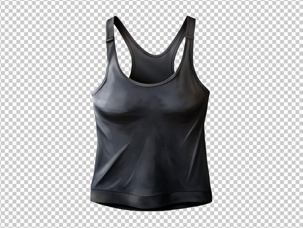 black tank top isolated on transparent background