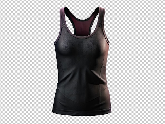 black tank top isolated on transparent background