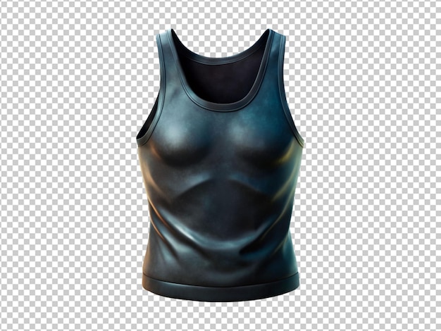 black tank top isolated on transparent background