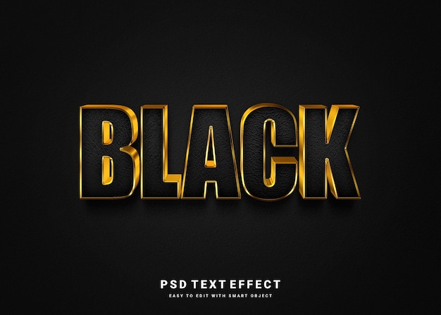 Black Text Effect