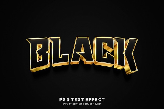 black text effect