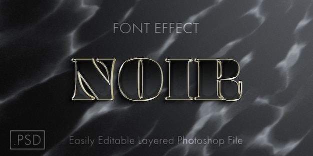 Black text style effect mockup