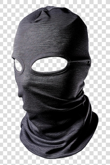 PSD black thief mask isolated on transparent background png