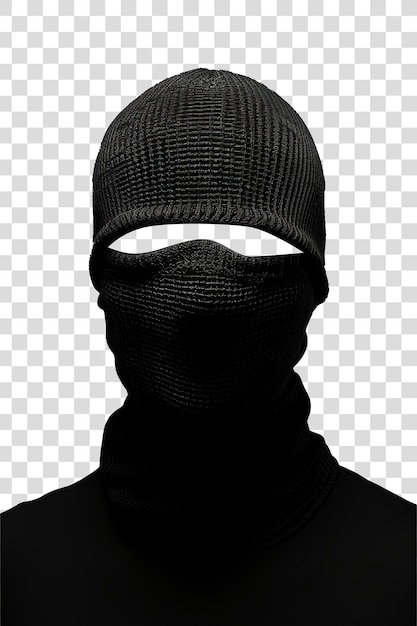 PSD black thief mask isolated on transparent background png