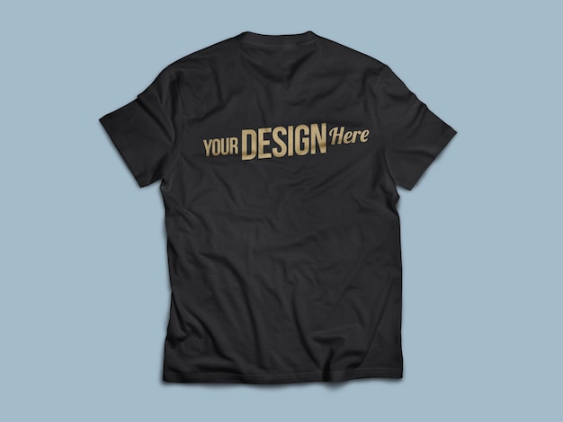 PSD black tshirt back psd mockup