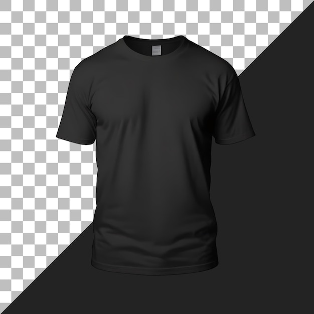 PSD black tshirt isolated on a transparent background