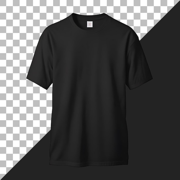 PSD black tshirt isolated on a transparent background