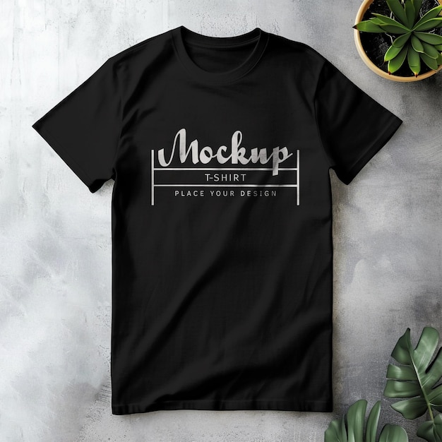 Black tshirt mockup for man