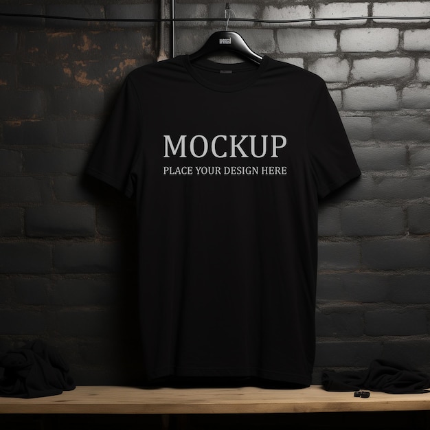 Black tshirt Mockup