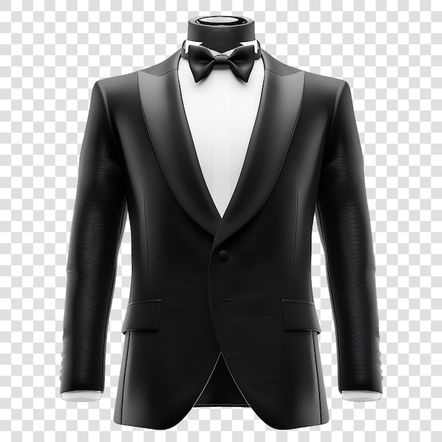 PSD a black tuxedo with bow tie on it