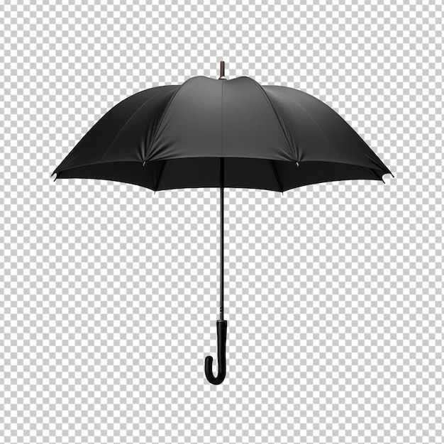 black umbrella isolated on transparent background