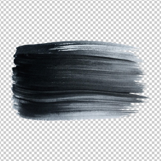 PSD black watercolor brush stroke design on white background