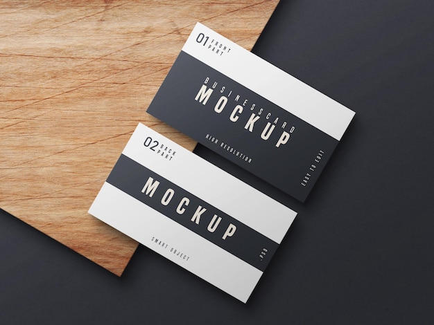 Black and white Business card mockup design