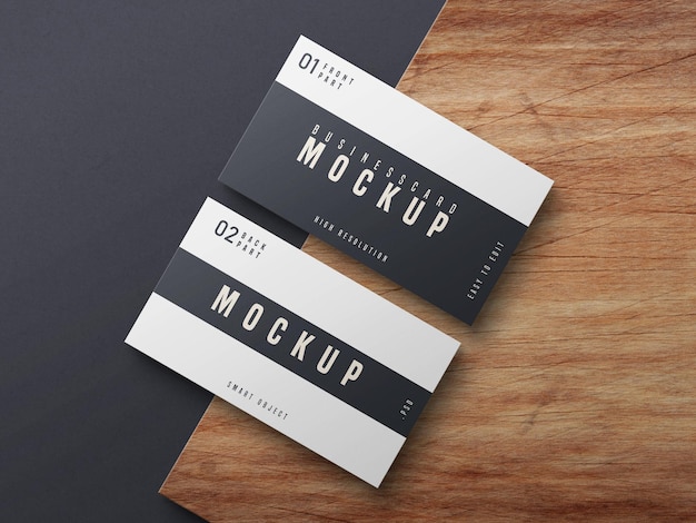 Black and white Business card mockup design