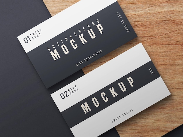 Black and white Business card mockup design