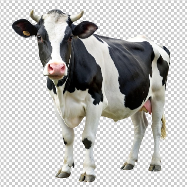 black white cow