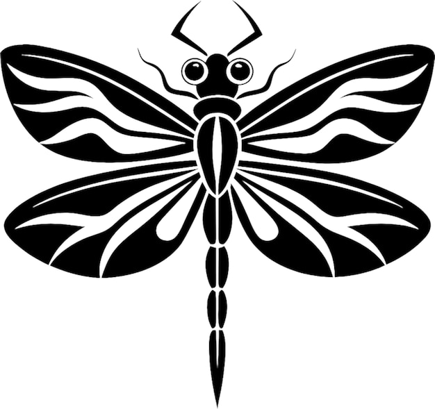 a black and white drawing of a butterfly with a design on it