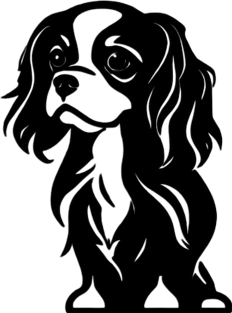 PSD a black and white drawing of a dog with a black and white image of a dog