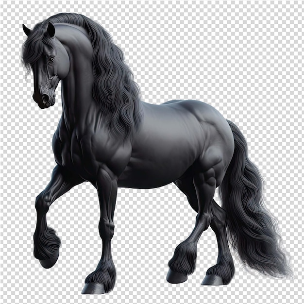 a black and white horse with a black mane