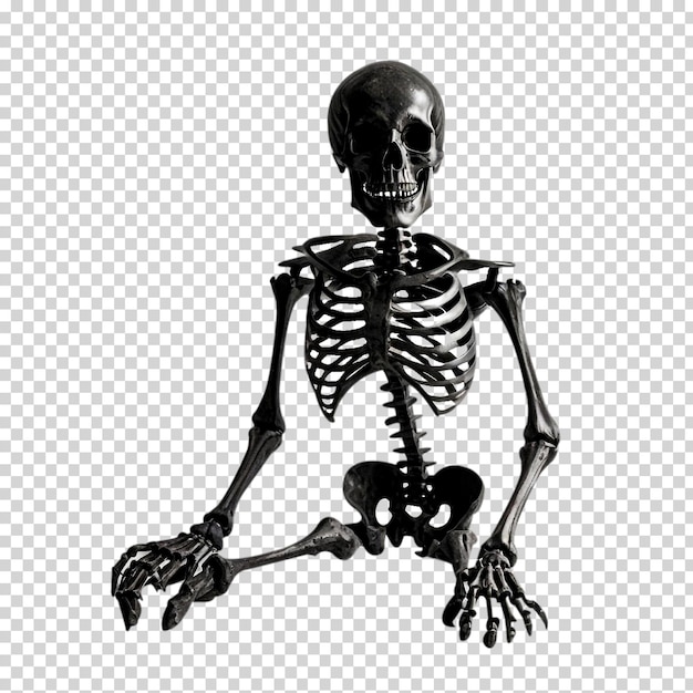 PSD a black and white image of a human figure with a skeleton on it