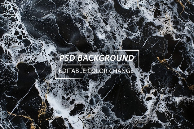 PSD black and white marble abstract background