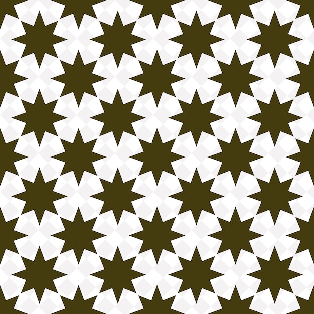 a black and white pattern with a few black stars