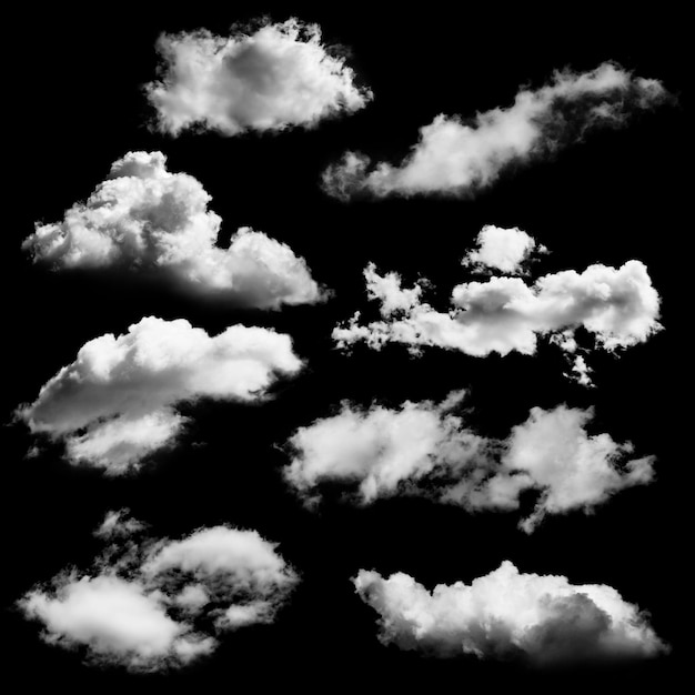 a black and white photo of clouds and the sky